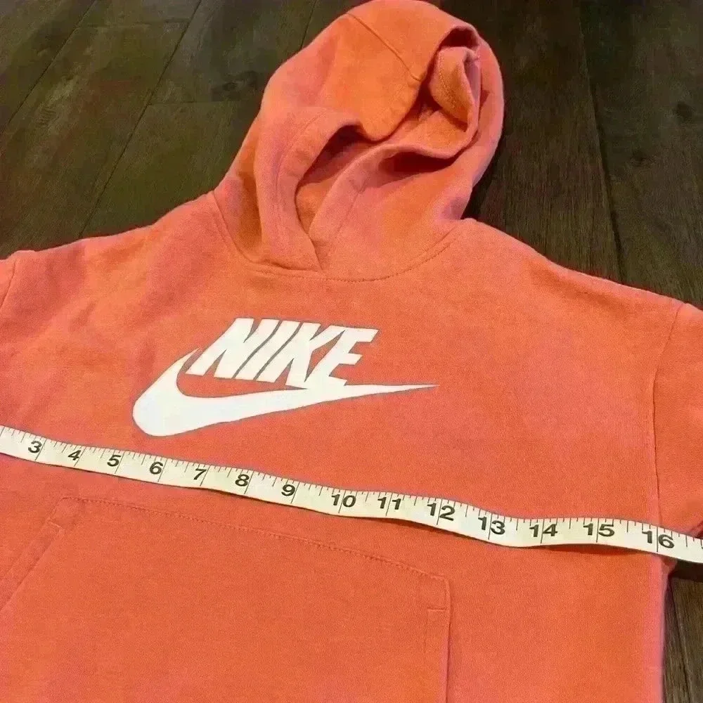 NikeSportswear Kids' Club Fleece Hoodie Girls Size M Pink Salt - Picture 12 of 16